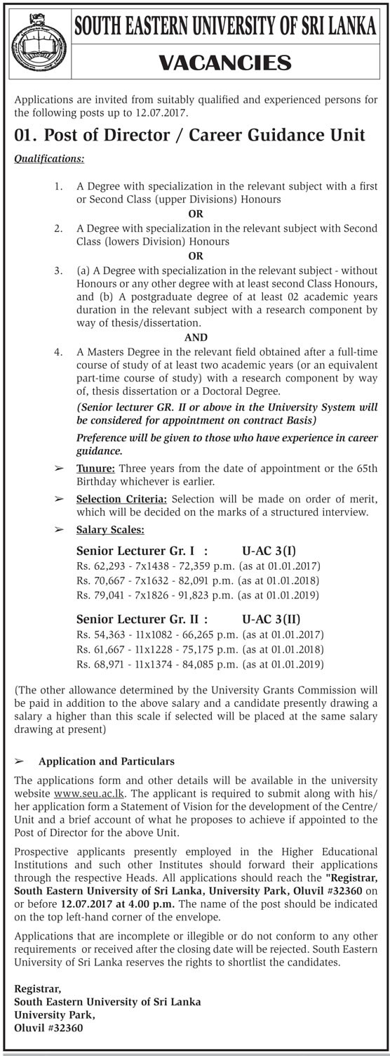 Director - South Eastern University